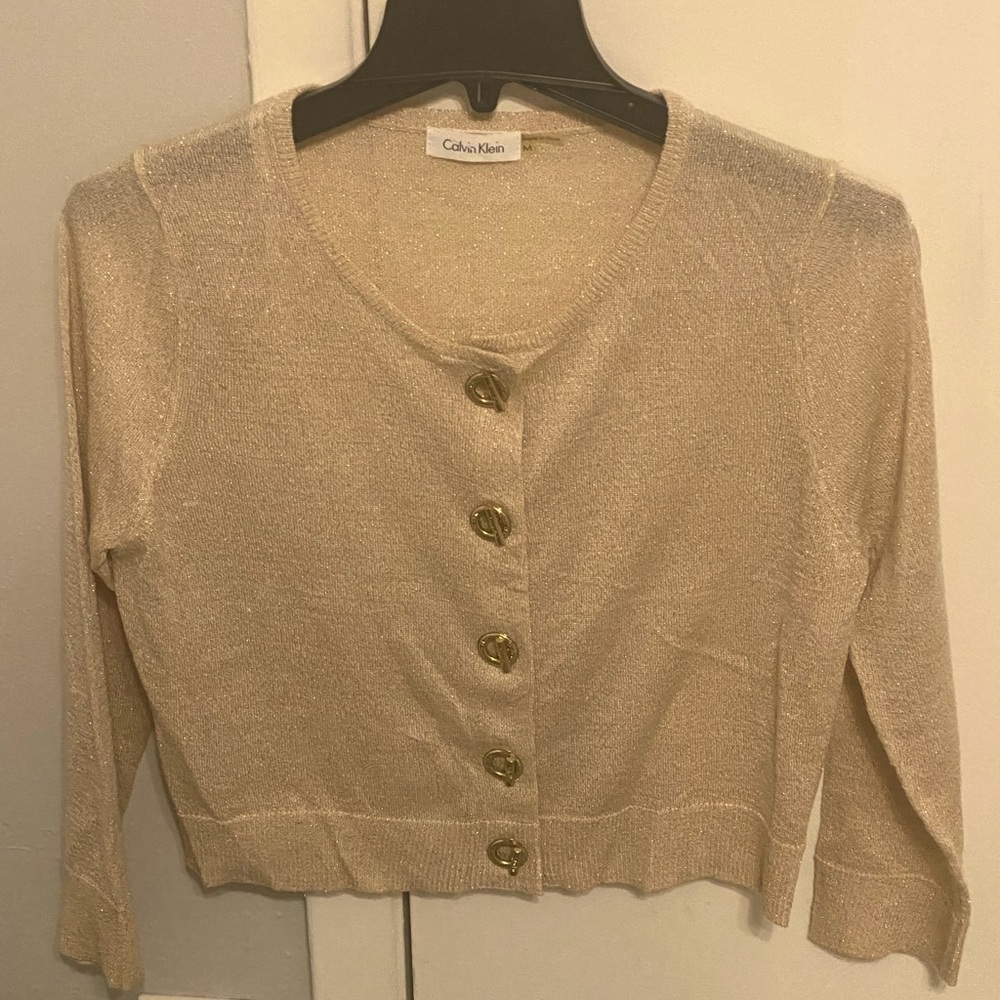 Gold/ apricot Cárdigan Calvin Klein size M.
